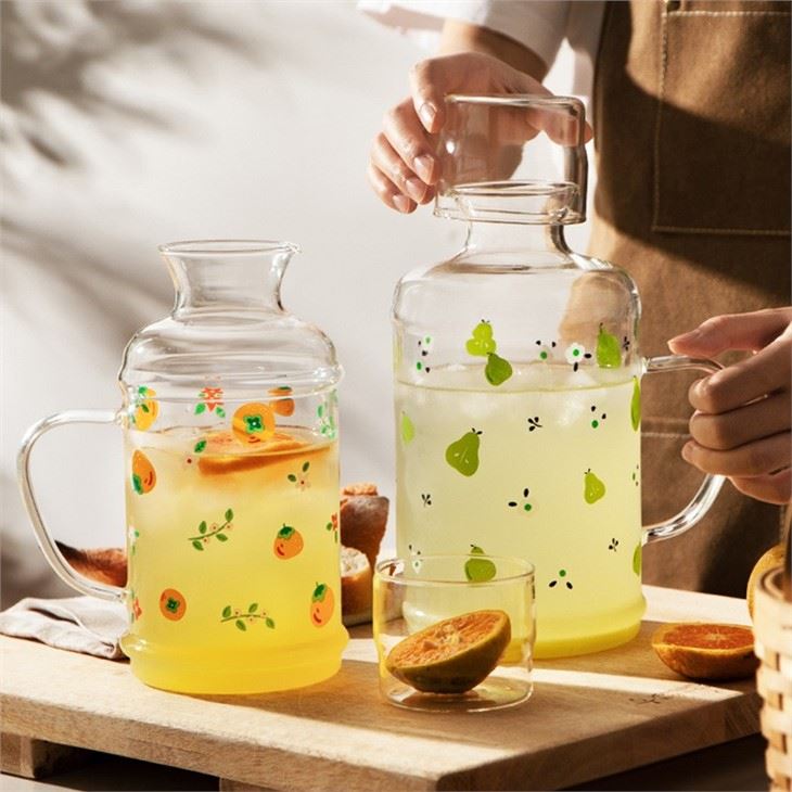 Printed Glass Water Bottle