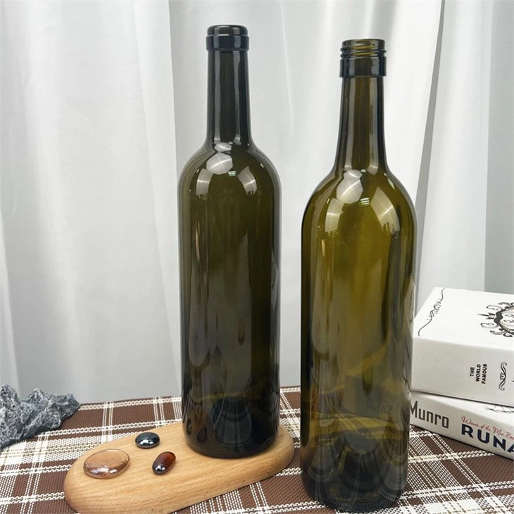 Wholesale Dark Green Glass Wine Bottles